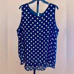 Women's Sleeveless Chiffon Tank Top Double Layers Blouse Tunic Size 3X